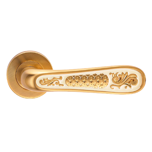 Ручка ALIVIO S.GOLD (на круглой розетке эмаль / матовое золото)