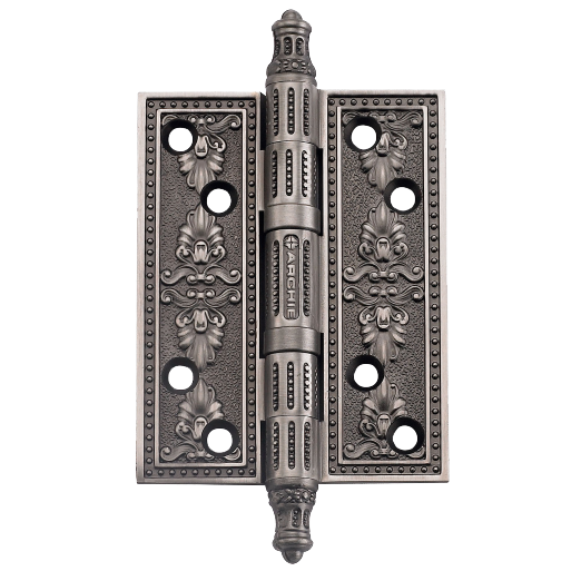 Универсальная петля врезная латунная A030-G 4262 BL.SILVER (Размер L 101x77x4 мм, чернёное серебро)