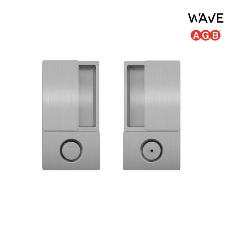 Ручка дверная AGB Wave WC Swing, матовый хром (для распашных дверей) В300020032