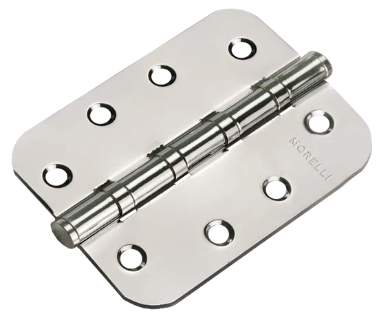 Петля универсальная стальная MS-C 100X70X2.5-4BB SN с коронкой скругленная, врезная, цвет бел.никель, сталь